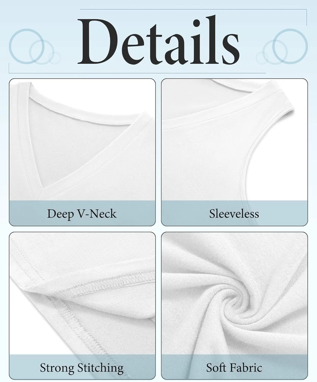 3 Pack Women's Plus Size V Neck Tank Tops Sleeveless Loose Fit Summer Tees Casual Trendy Basic T-Shirts Flat Hem