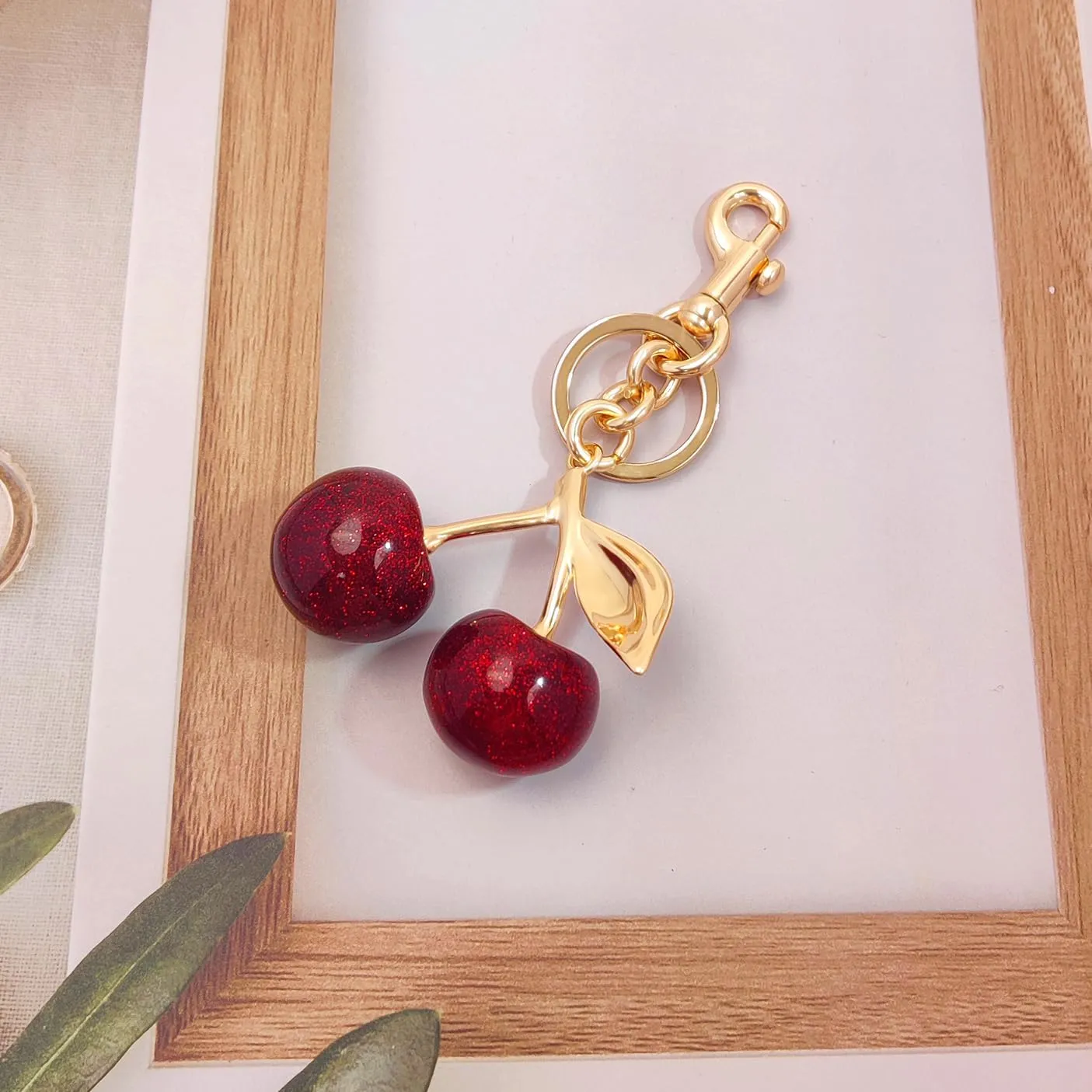 3PCS Vintage Pearl Bag Extender Chain Purse Strap Extenders Sweet Cherry Bag Charm Keychain Purse Handbags