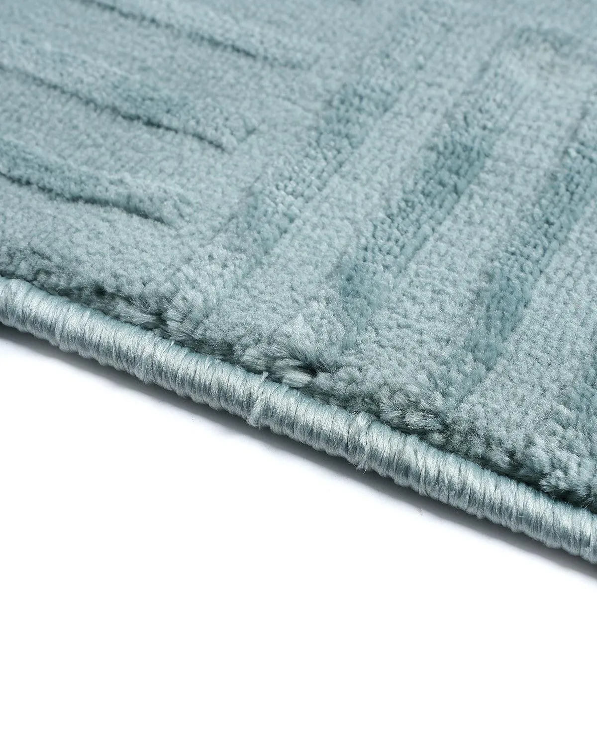 40X60 CM Aura Doormat | Striped Grid Light Blue