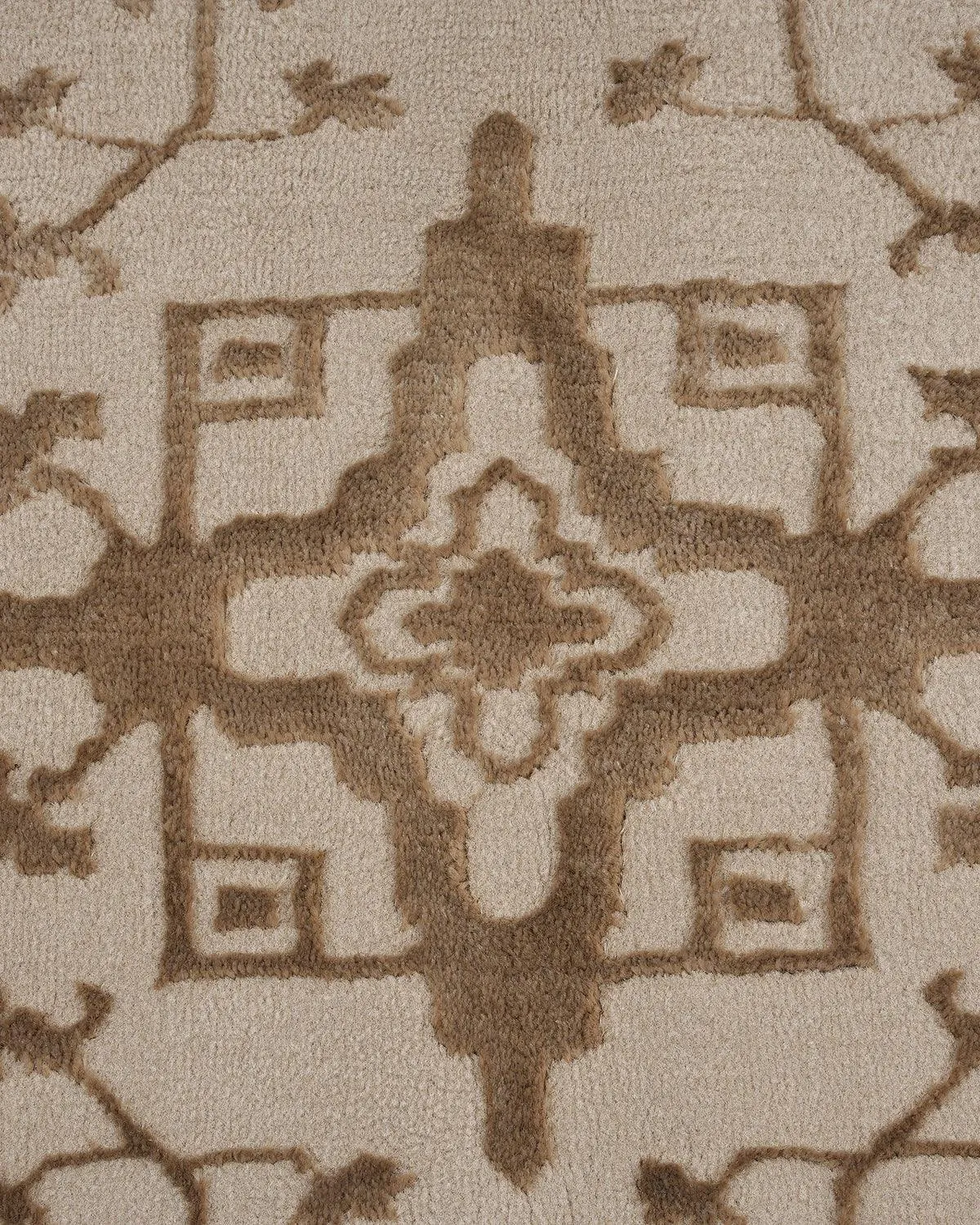40X60 CM Aura Doormat | Traditional Floral Light Gold