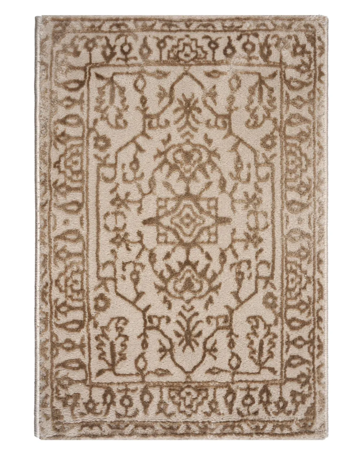 40X60 CM Aura Doormat | Traditional Floral Light Gold