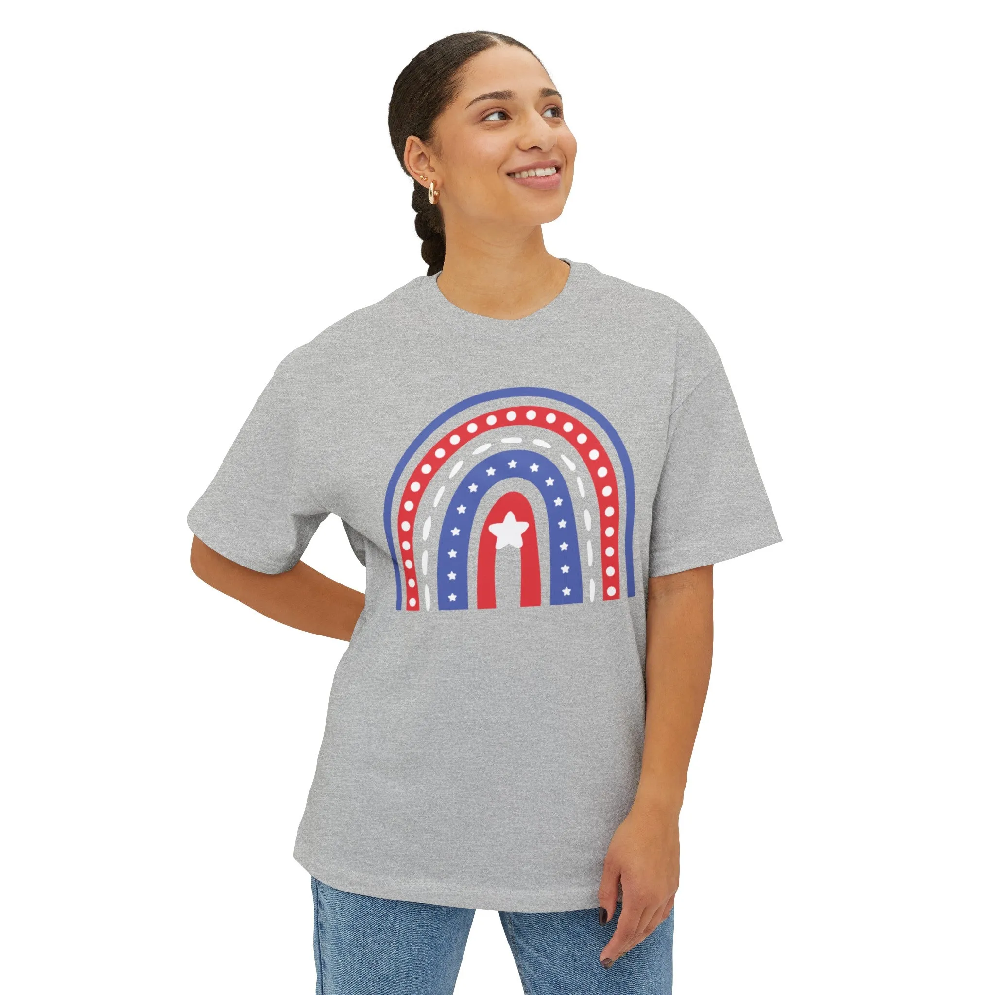 4th of July Cute Rainbow Cotton T-Shirt