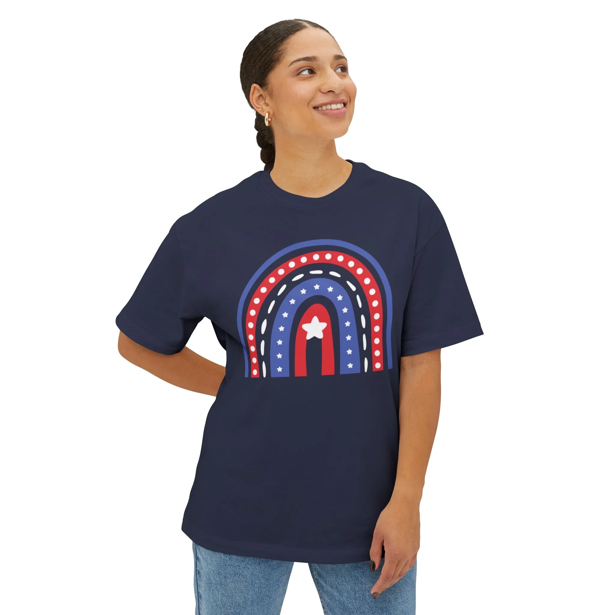 4th of July Cute Rainbow Cotton T-Shirt