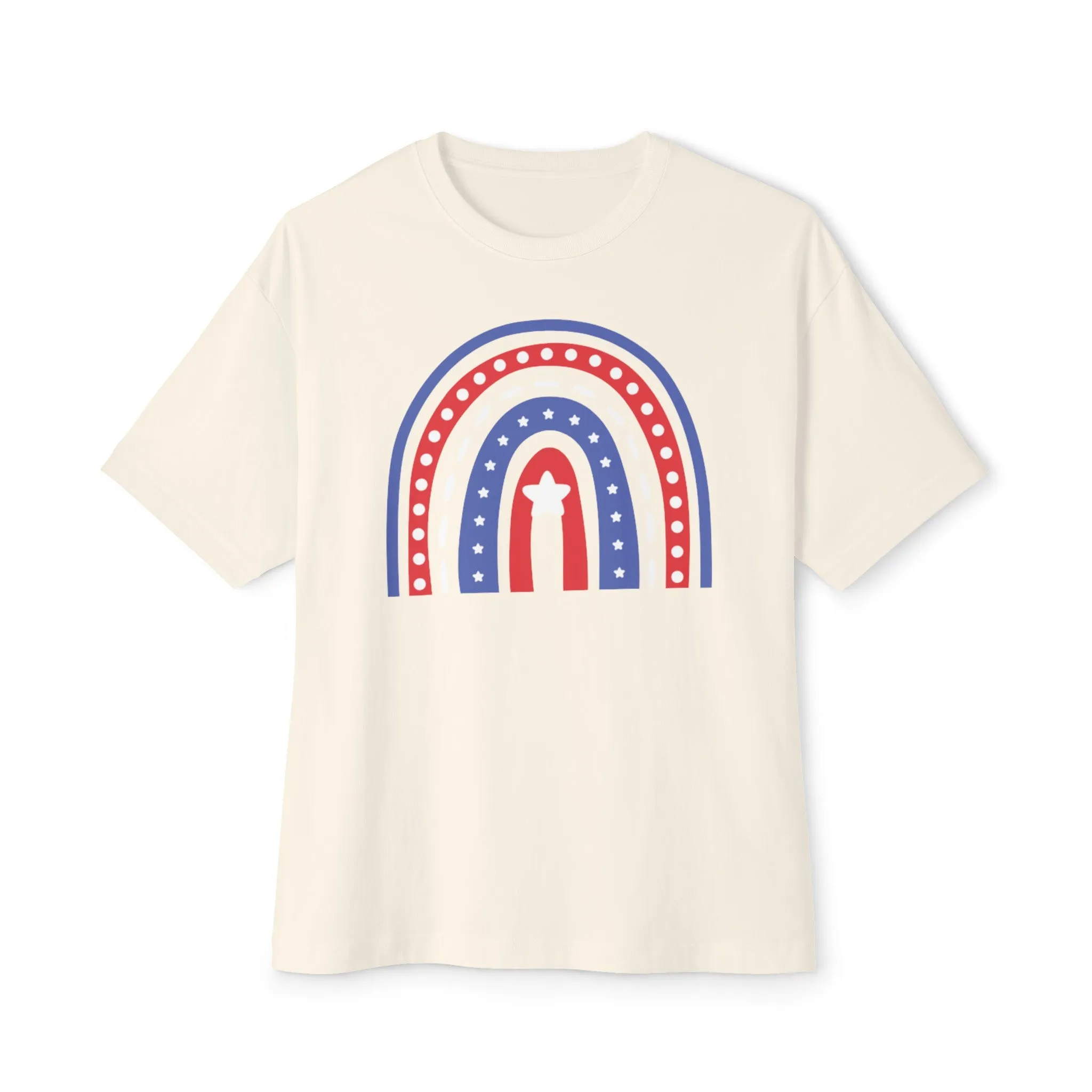 4th of July Cute Rainbow Cotton T-Shirt