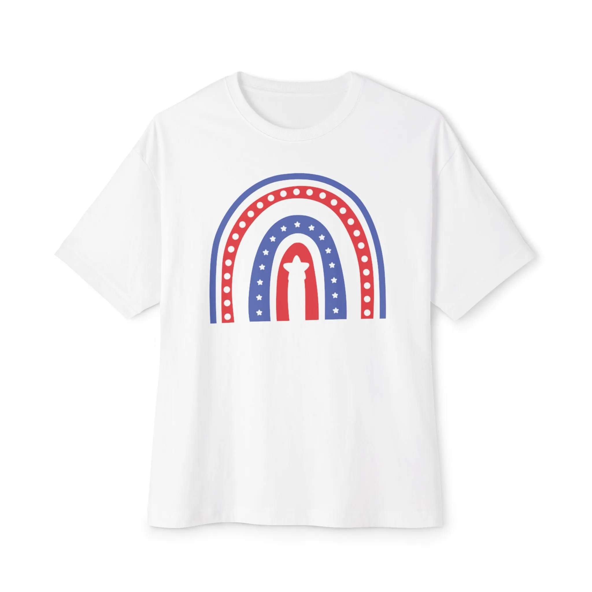 4th of July Cute Rainbow Cotton T-Shirt