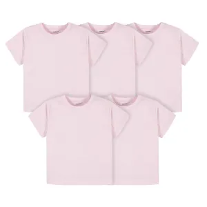 5-Pack Infant & Toddler Light Pink Premium Short Sleeve Tees