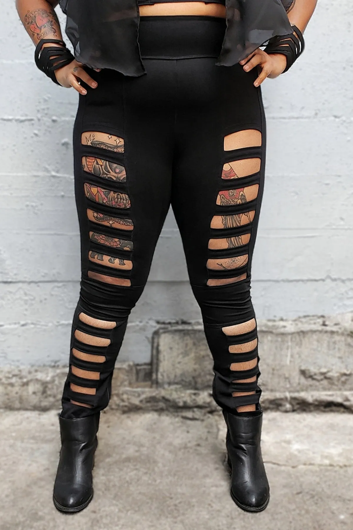 5D x Stellar Dust Deluxe Cage Leggings - cotton