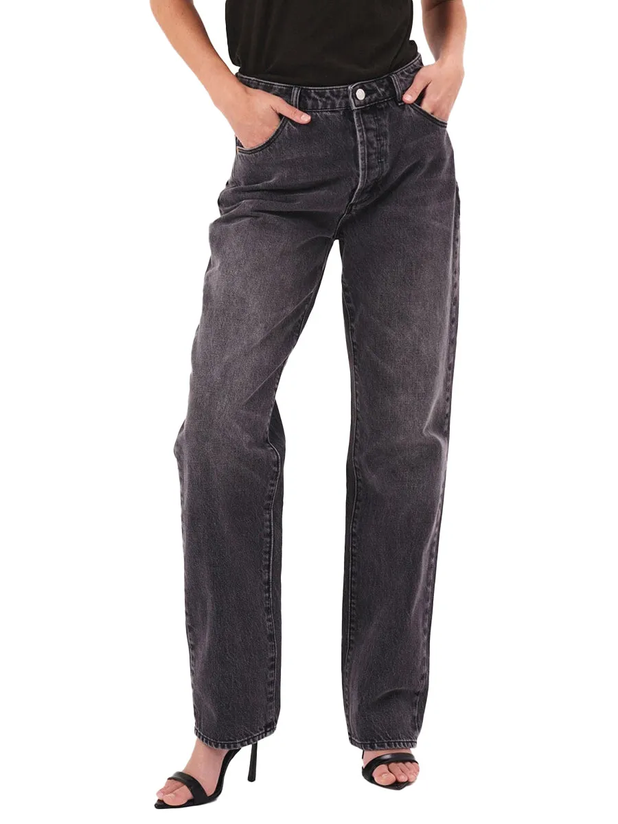 90s Relaxed Jeans - Worn Black