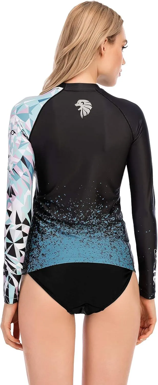 ADOREISM Women's Quick-Dry UPF 50  Sun Protection Long Sleeve Rash Guard