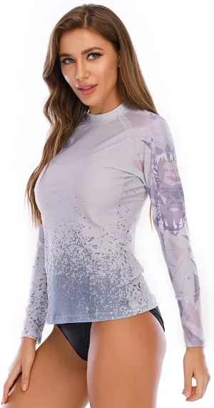 ADOREISM Women's Quick-Dry UPF 50  Sun Protection Long Sleeve Rash Guard