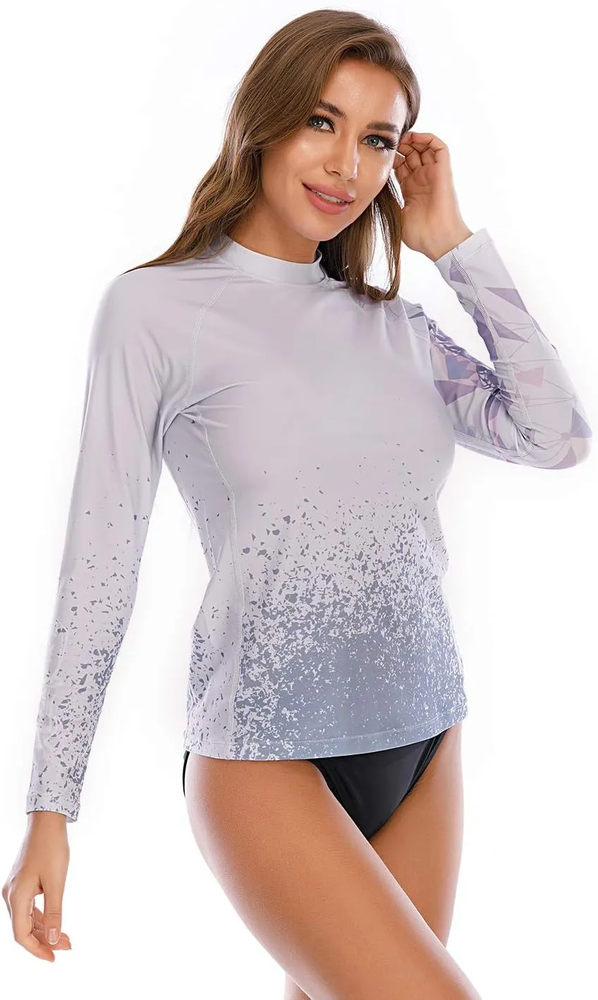 ADOREISM Women's Quick-Dry UPF 50  Sun Protection Long Sleeve Rash Guard