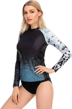 ADOREISM Women's Quick-Dry UPF 50  Sun Protection Long Sleeve Rash Guard