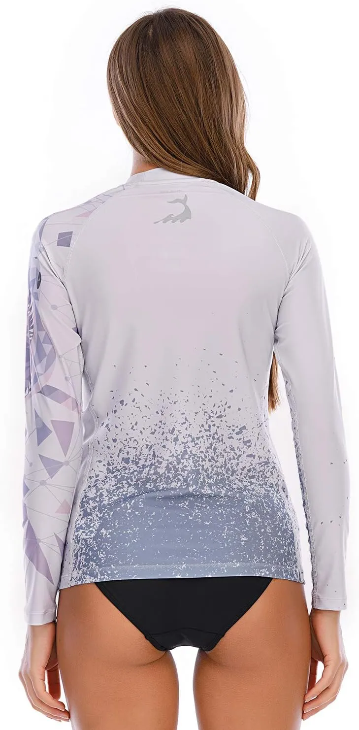 ADOREISM Women's Quick-Dry UPF 50  Sun Protection Long Sleeve Rash Guard