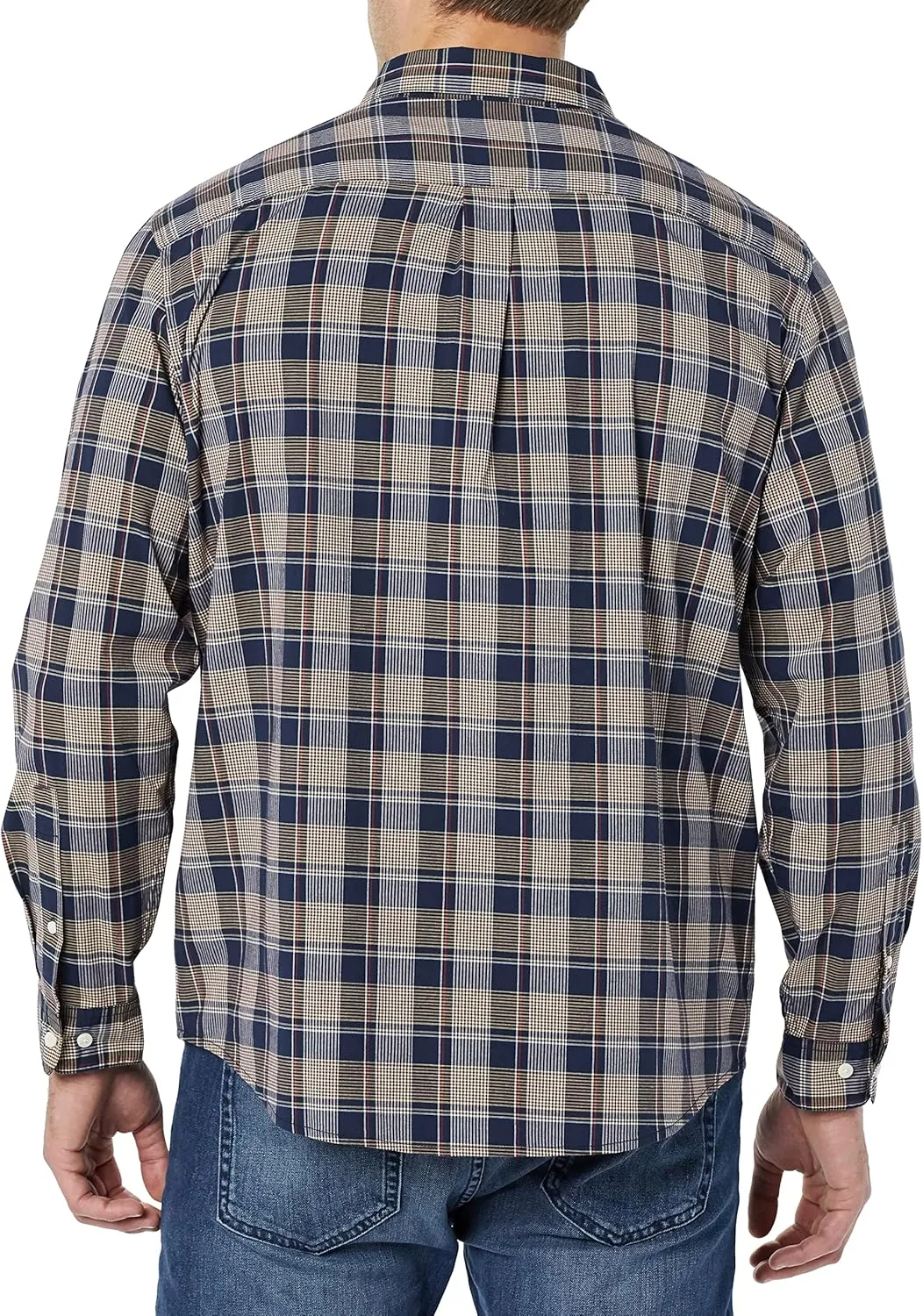 Amazon Essentials Men's Long-Sleeve Regular-fit Stretch Poplin Shirt