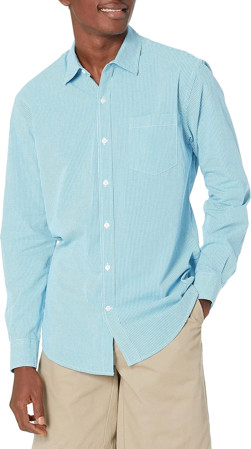 Amazon Essentials Men's Regular-Fit Long-Sleeve Casual Poplin Shirt
