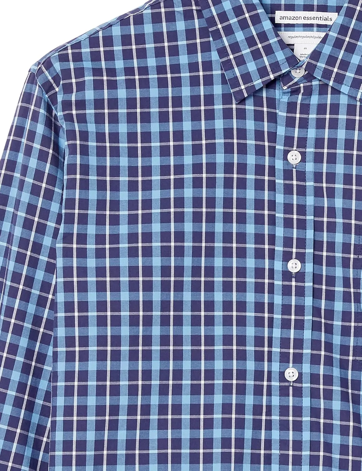 Amazon Essentials Men's Regular-Fit Long-Sleeve Casual Poplin Shirt