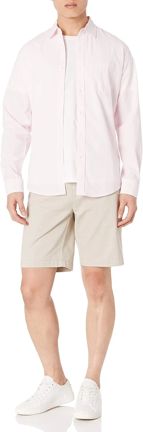 Amazon Essentials Men's Regular-Fit Long-Sleeve Casual Poplin Shirt