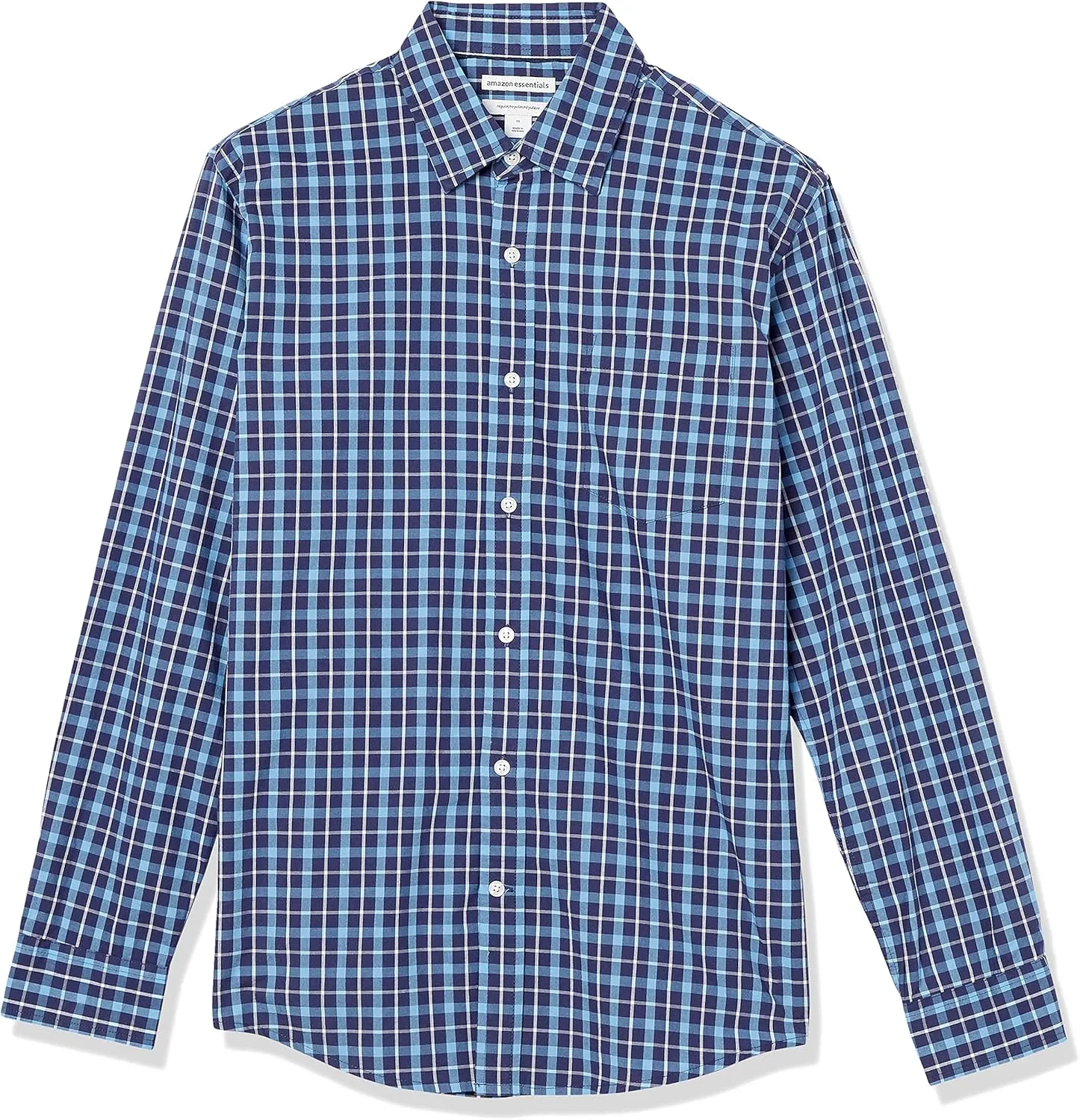 Amazon Essentials Men's Regular-Fit Long-Sleeve Casual Poplin Shirt