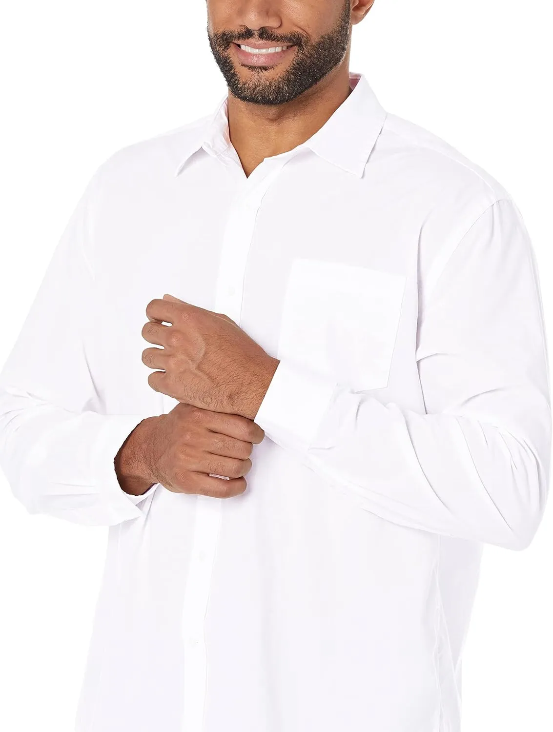 Amazon Essentials Men's Regular-Fit Long-Sleeve Casual Poplin Shirt