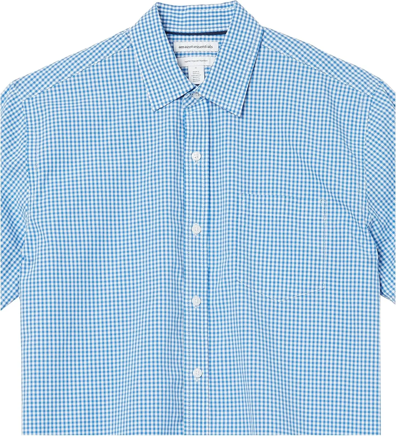 Amazon Essentials Men's Regular-Fit Short-Sleeve Poplin Shirt