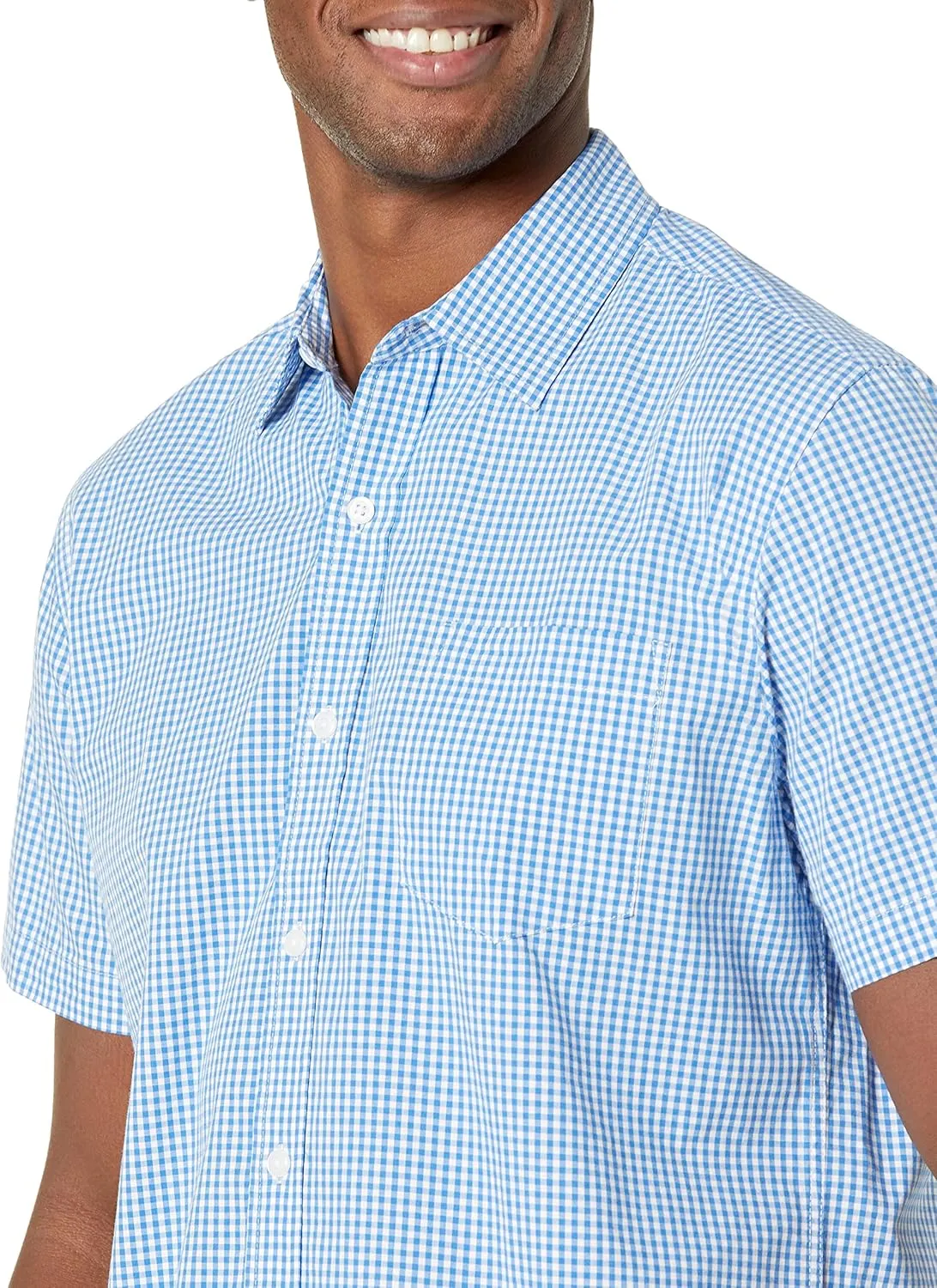 Amazon Essentials Men's Regular-Fit Short-Sleeve Poplin Shirt