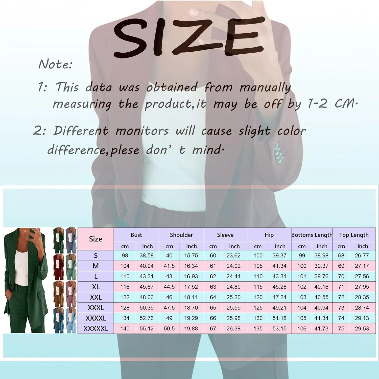 Aniywn Blazer Sets Women 2 Piece Outfits Plus Size Women Business Casual Sets Dressy Blazer Jackets Straight Leg Pants Suits