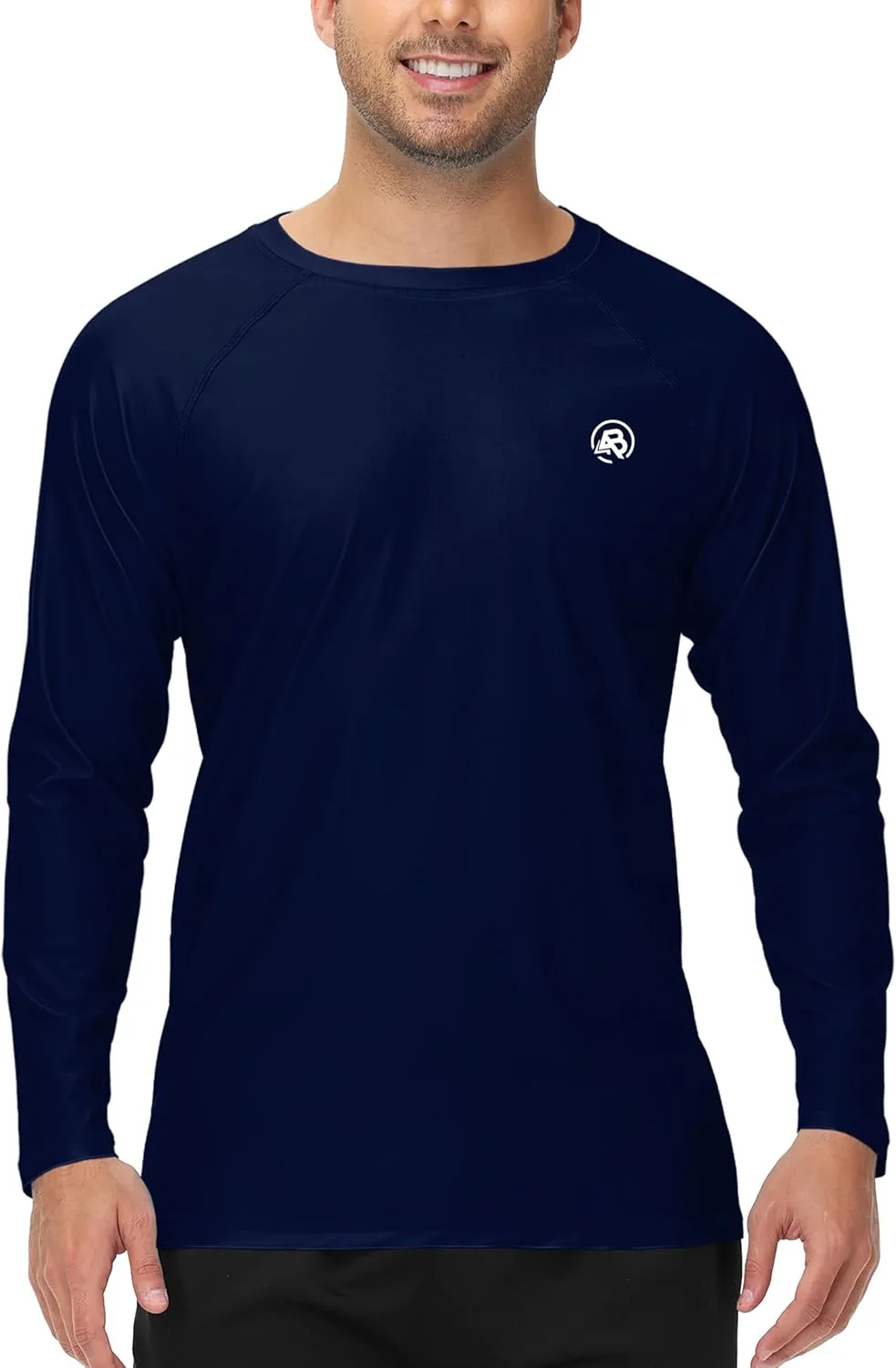 AOBUTE Mens Long Sleeve Swim Shirt Quick Dry Sun Protection Rash Guard