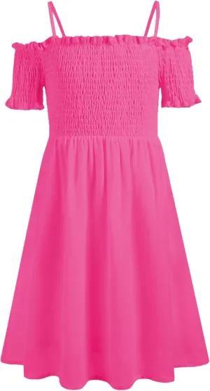 Arshiner Girls Casual Summer Floral Sleeveless Sundress Holiday Cami Dress