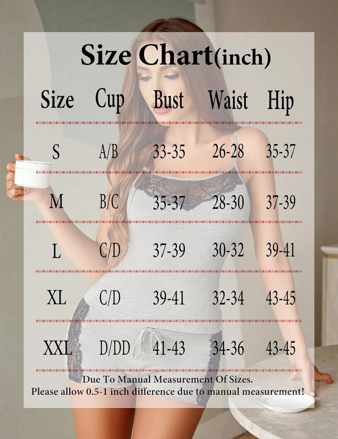 Avidlove Women Sleepwear Lace Pajamas Set Shorts Nightwear Camisole Short Sets