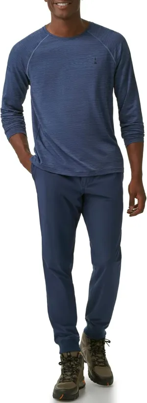 BASS OUTDOOR Men's Long-Sleeve T-Shirt  Easy-Care Performance Crew Neck