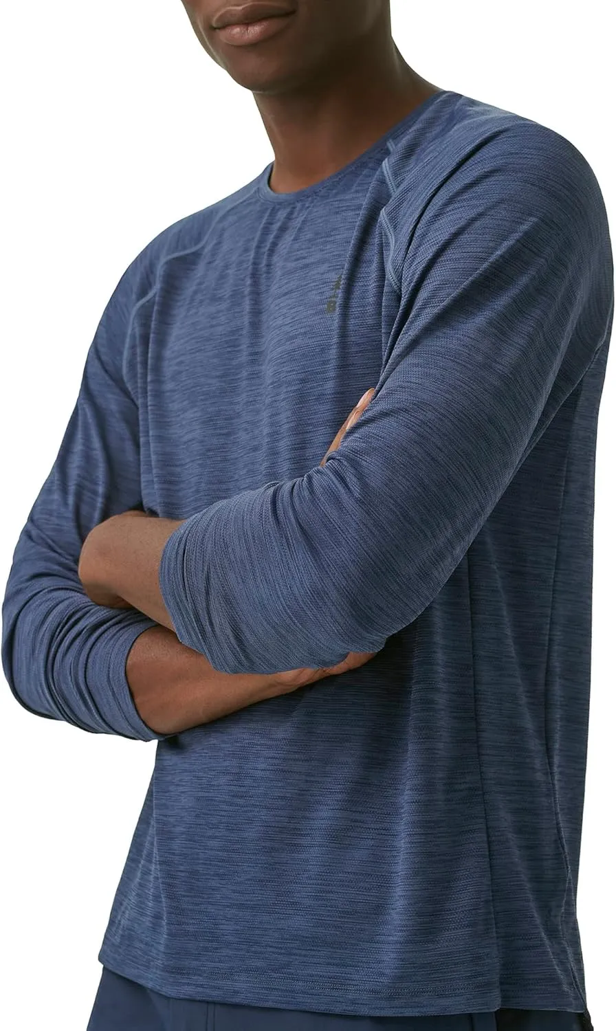 BASS OUTDOOR Men's Long-Sleeve T-Shirt  Easy-Care Performance Crew Neck