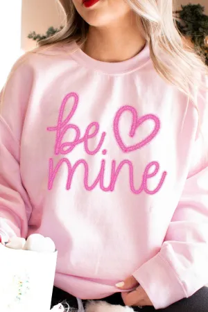 Be Mine Faux Tinsel Transfer Unisex NuBlend Crew Sweatshirt
