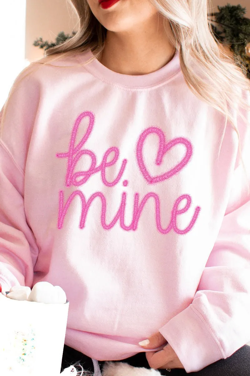 Be Mine Faux Tinsel Transfer Unisex NuBlend Crew Sweatshirt