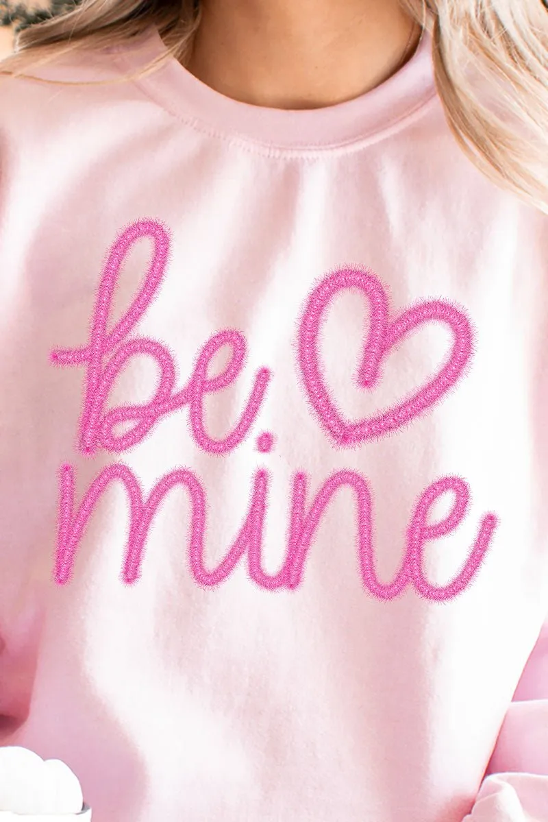 Be Mine Faux Tinsel Transfer Unisex NuBlend Crew Sweatshirt