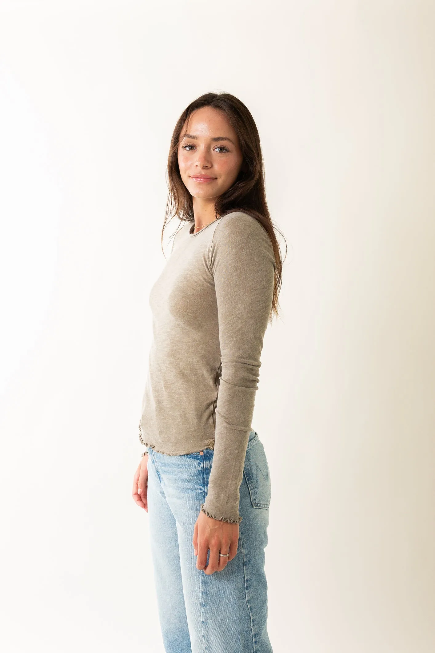 Be My Baby Long Sleeve in Tropical Nut