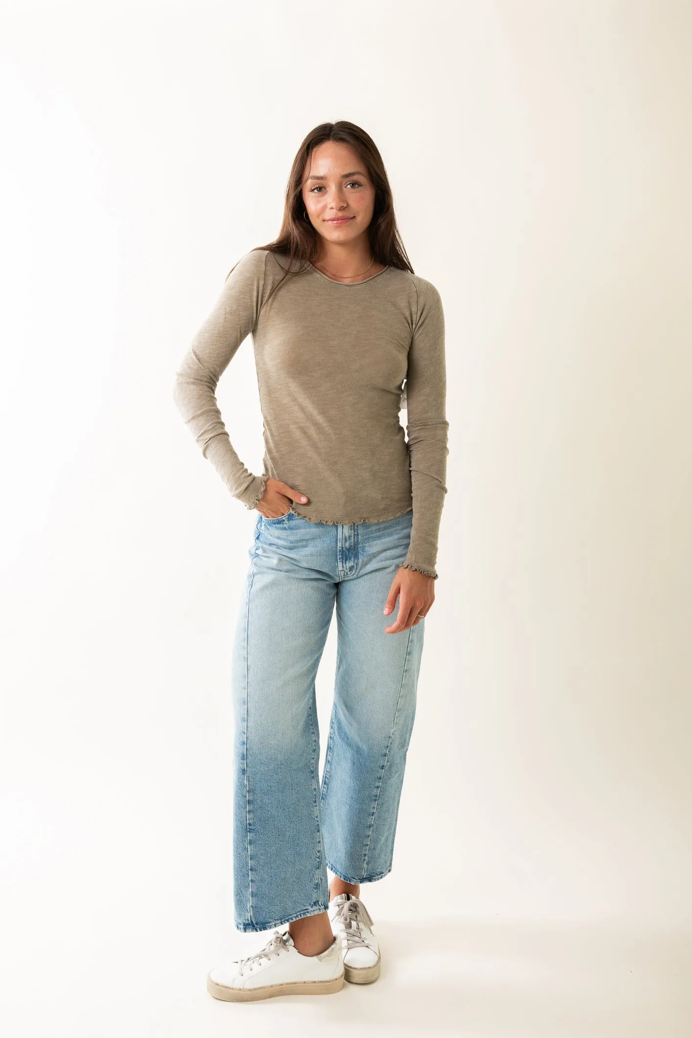 Be My Baby Long Sleeve in Tropical Nut