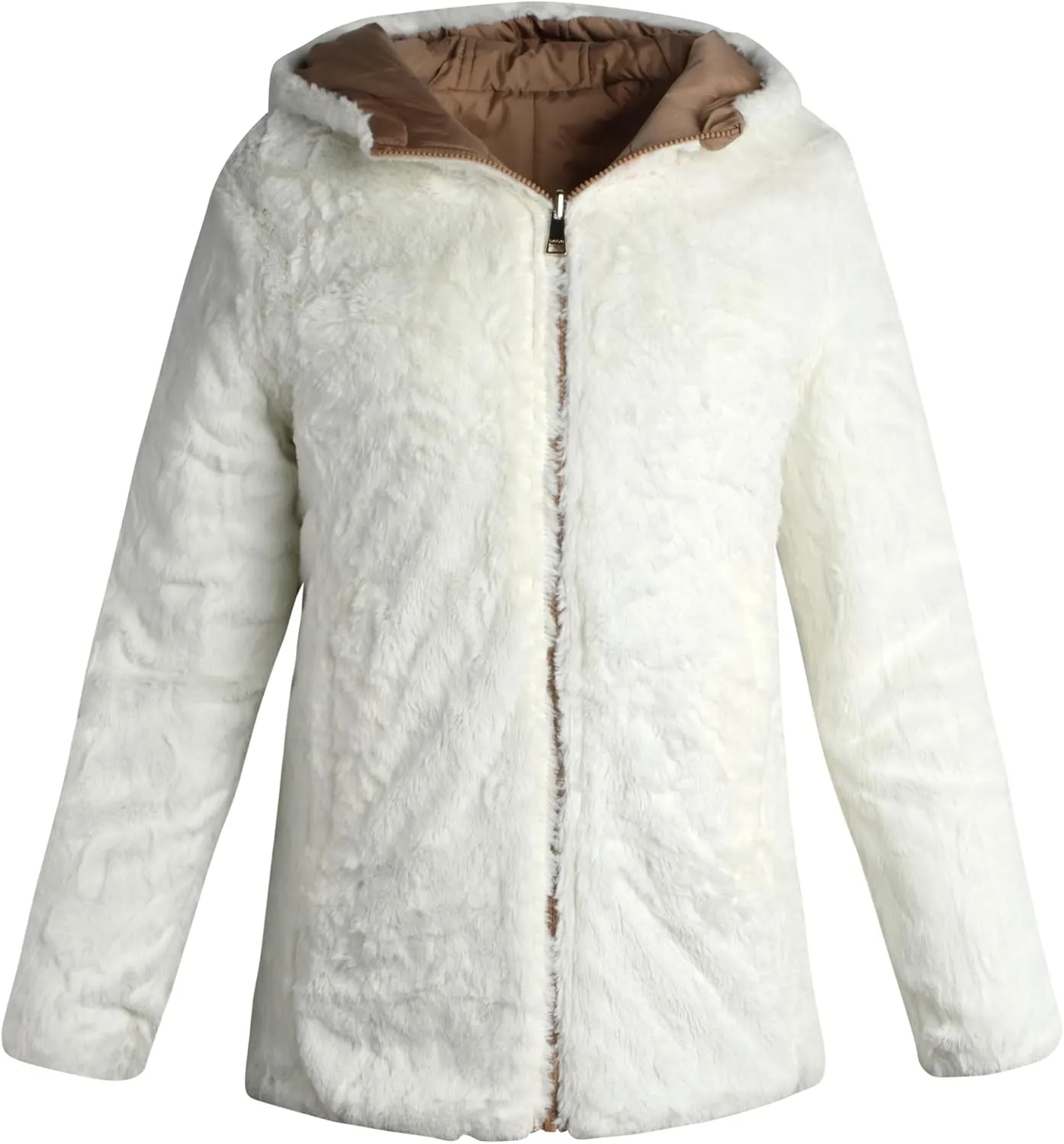 bebe Women's Puffer Jacket - Cozy Full Zip Up Hooded Reversible Puffer Jacket for Women - Casual Quilted Winter Jackets S-XL