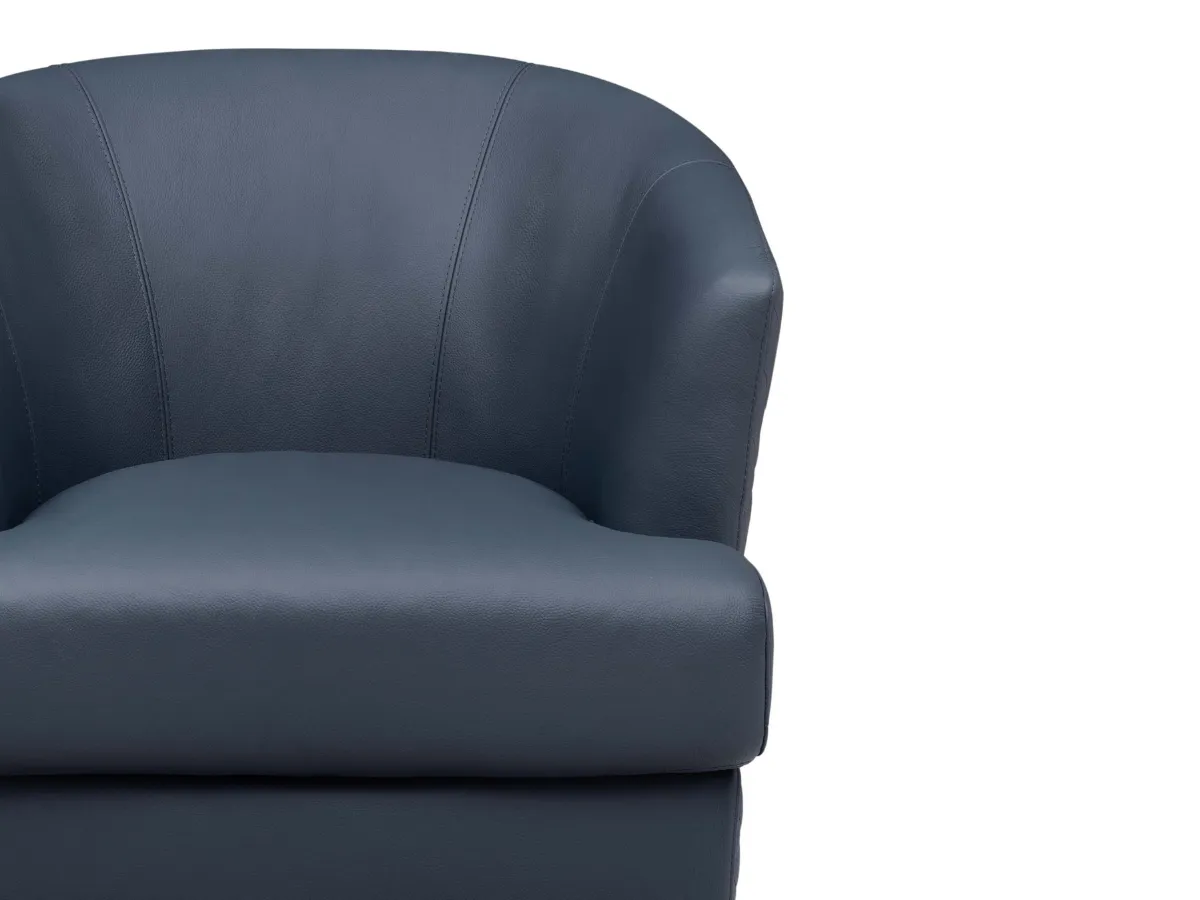 Belfield 100% Top Grain Leather Swivel Chair