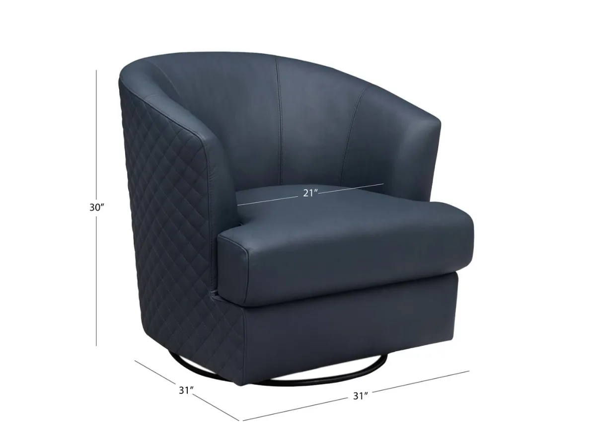 Belfield 100% Top Grain Leather Swivel Chair