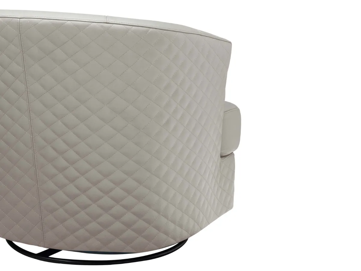 Belfield 100% Top Grain Leather Swivel Chair