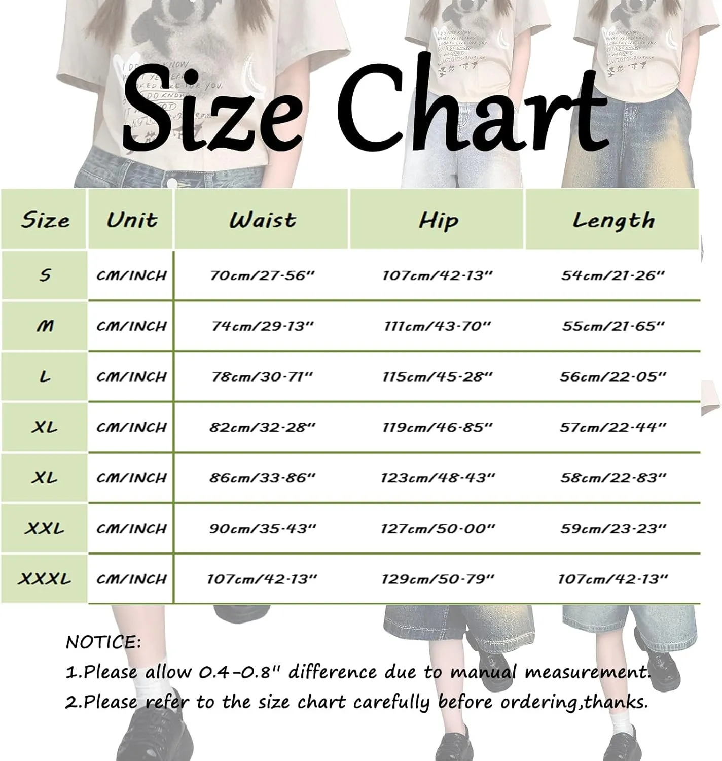 Bermuda Jean Shorts for Women A Line High Waisted Trendy Wide Leg Denim Shorts Knee Length Loose Fit Mid Thigh Pants