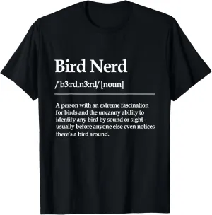Bird Nerd Definition Watching Birdwatcher Bird Lover Birding T-Shirt