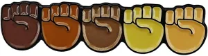 Black Lives Matter Proud Fists Enamel Lapel Pin Brooch, Unisex Fashion Accessory for Backpacks, Bags