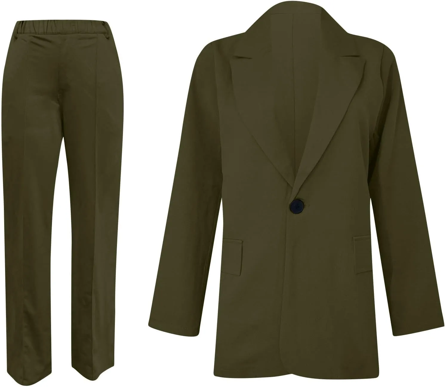 Blazer Sets Women 2 Piece Outfits Dressy Pant Suits Business Casual Outfits Loose Straight Leg Pants Work Clothing Set