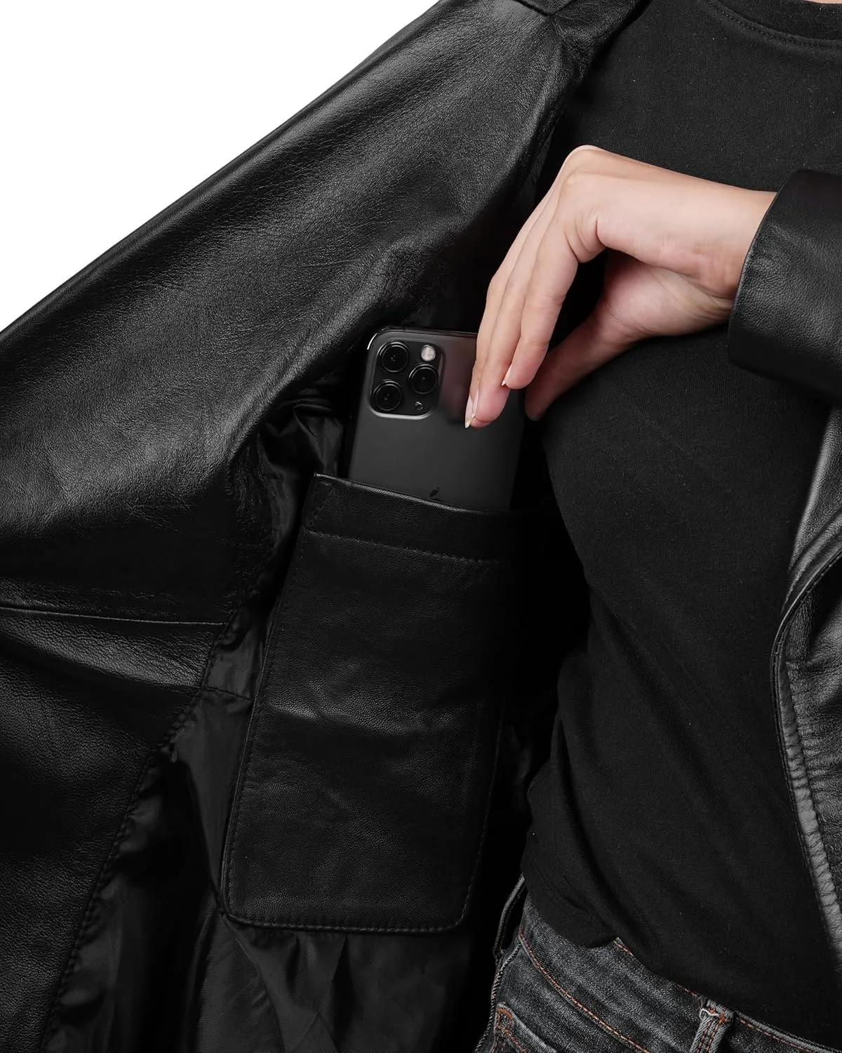 Blingsoul Leather Jackets For Women - Real Lambskin Womens Leather Jacket