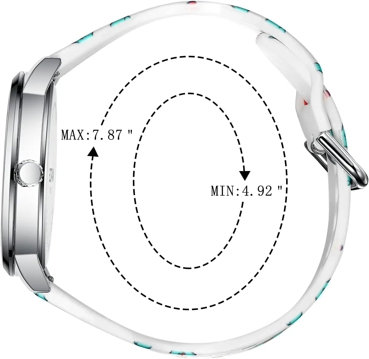 BOFAN Nurse Watch for Medical Professionals,Students,Doctors with Easy to Read Dial,Second Hand and 24 Hour,Soft Comfort Print Silicone Band,Water Resistant