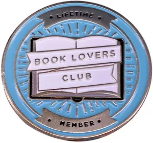 Book Lovers Club Badge Round Button Brooch Reading Gift Enamel Pin Jeans Shirt Scarf Bags Jewelry