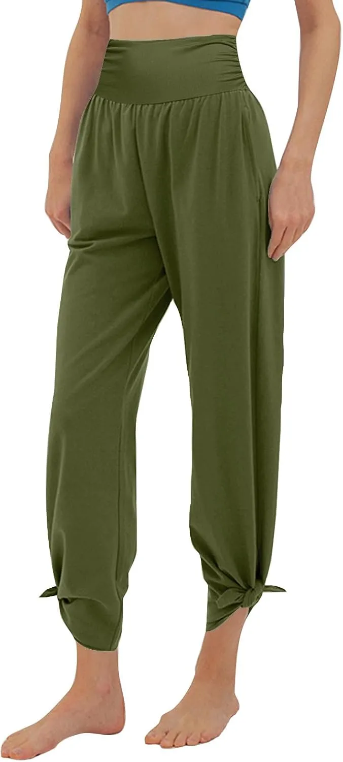 Boot Cut Yoga Pants Women Lightweight Casual Wide Leg Pants Loose Workout Running Trousers with Pockets Fall Outfits