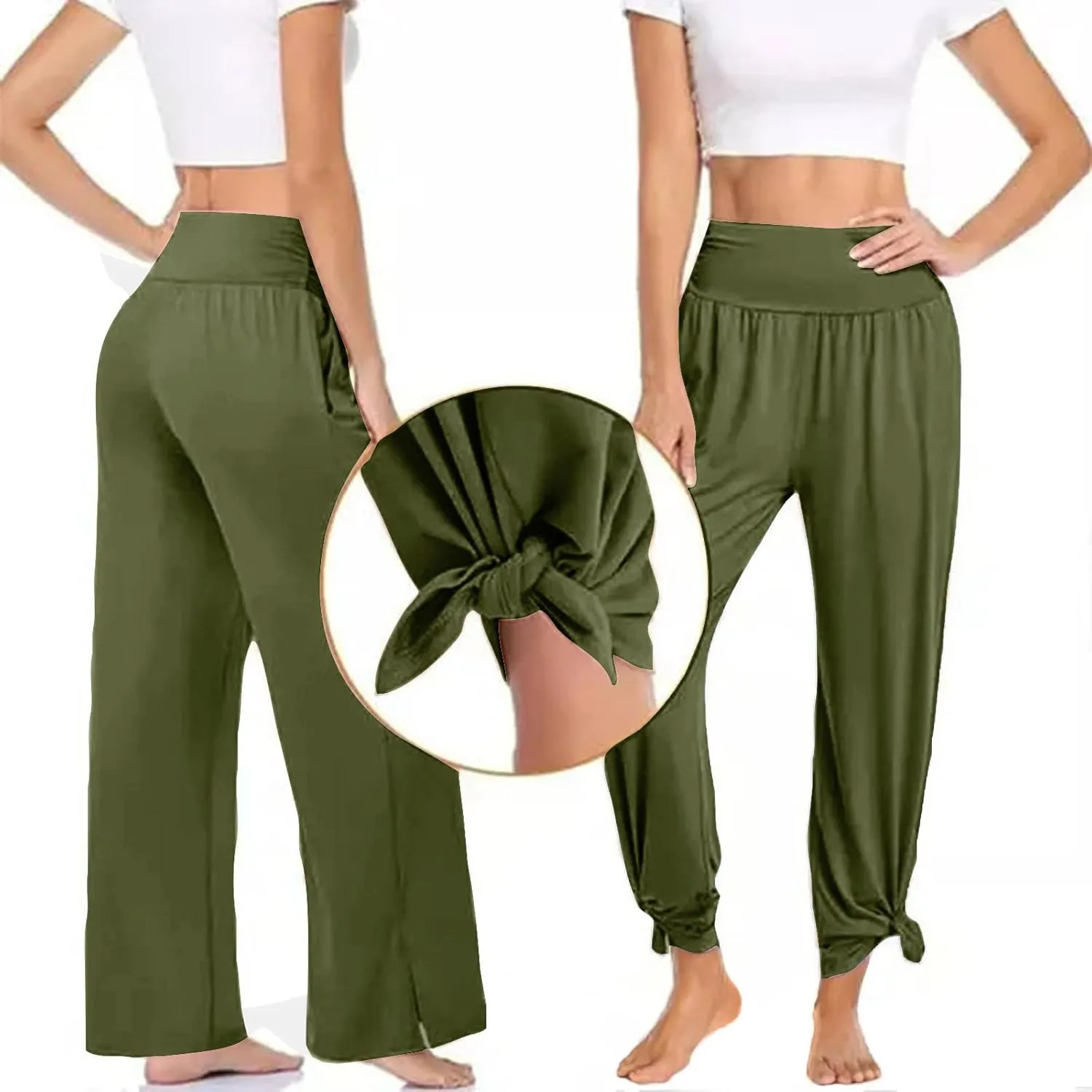 Boot Cut Yoga Pants Women Lightweight Casual Wide Leg Pants Loose Workout Running Trousers with Pockets Fall Outfits