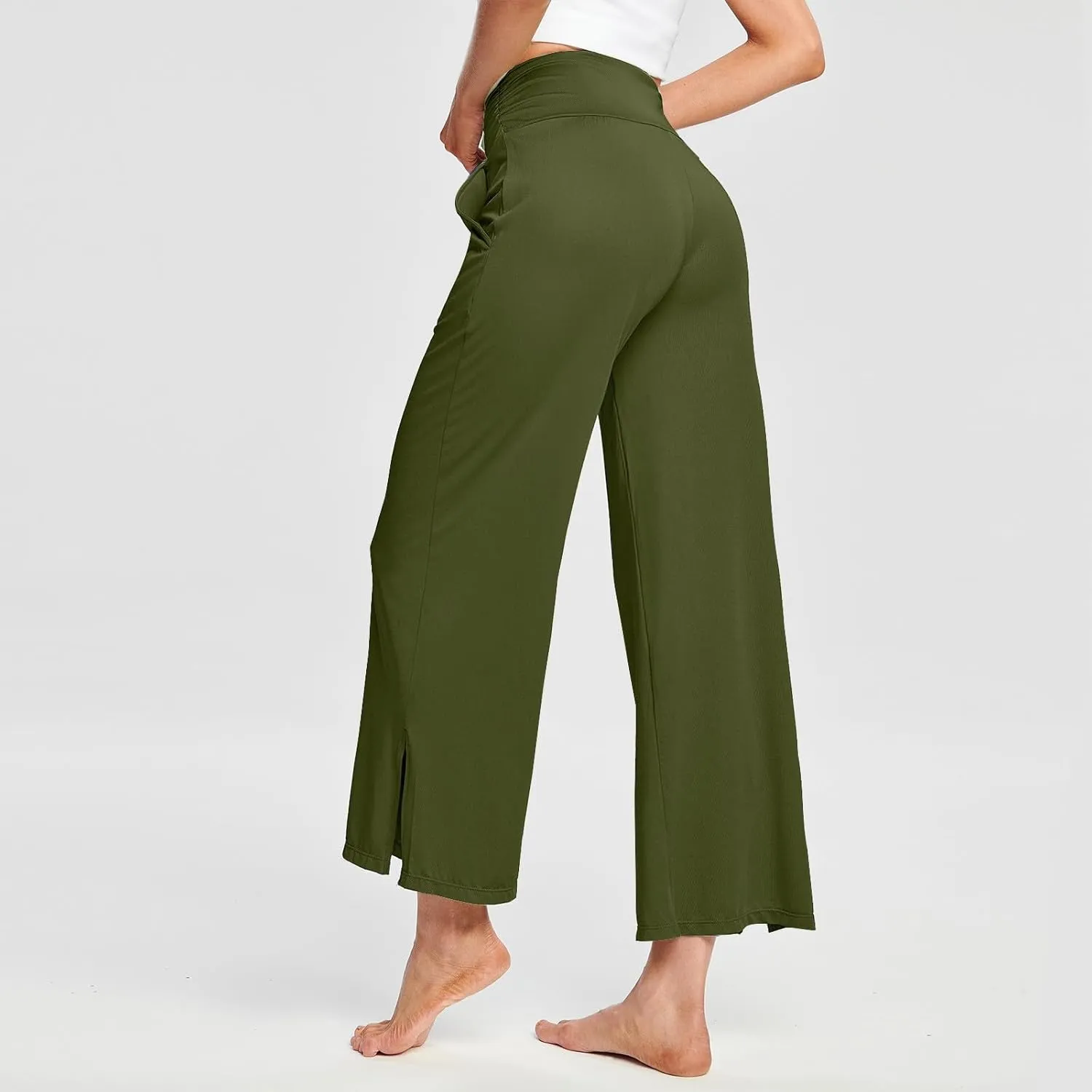 Boot Cut Yoga Pants Women Lightweight Casual Wide Leg Pants Loose Workout Running Trousers with Pockets Fall Outfits